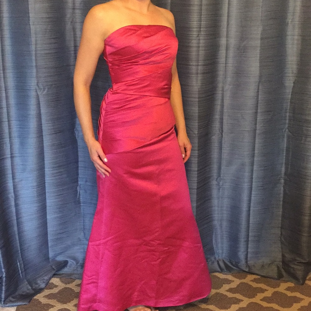 Pink Strapless Formal Dress